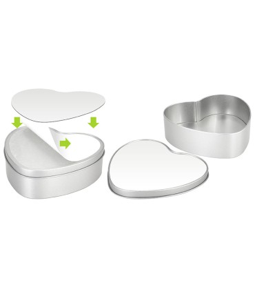 Caja Metálica Corazón Sublimación