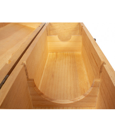 Caja de Madera Natural para Vino