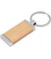 Llavero de Bamboo Metal Tag