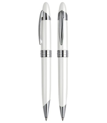 Bolígrafo Metálico White Pearl